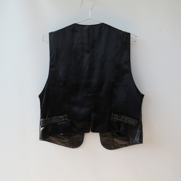 Vintage The Limited Black Leather Vest Size Medium - Picture 3 of 15